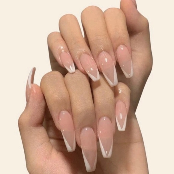 Lovergirl Boutique Other - Pink Designed Long Tip Press On Nails